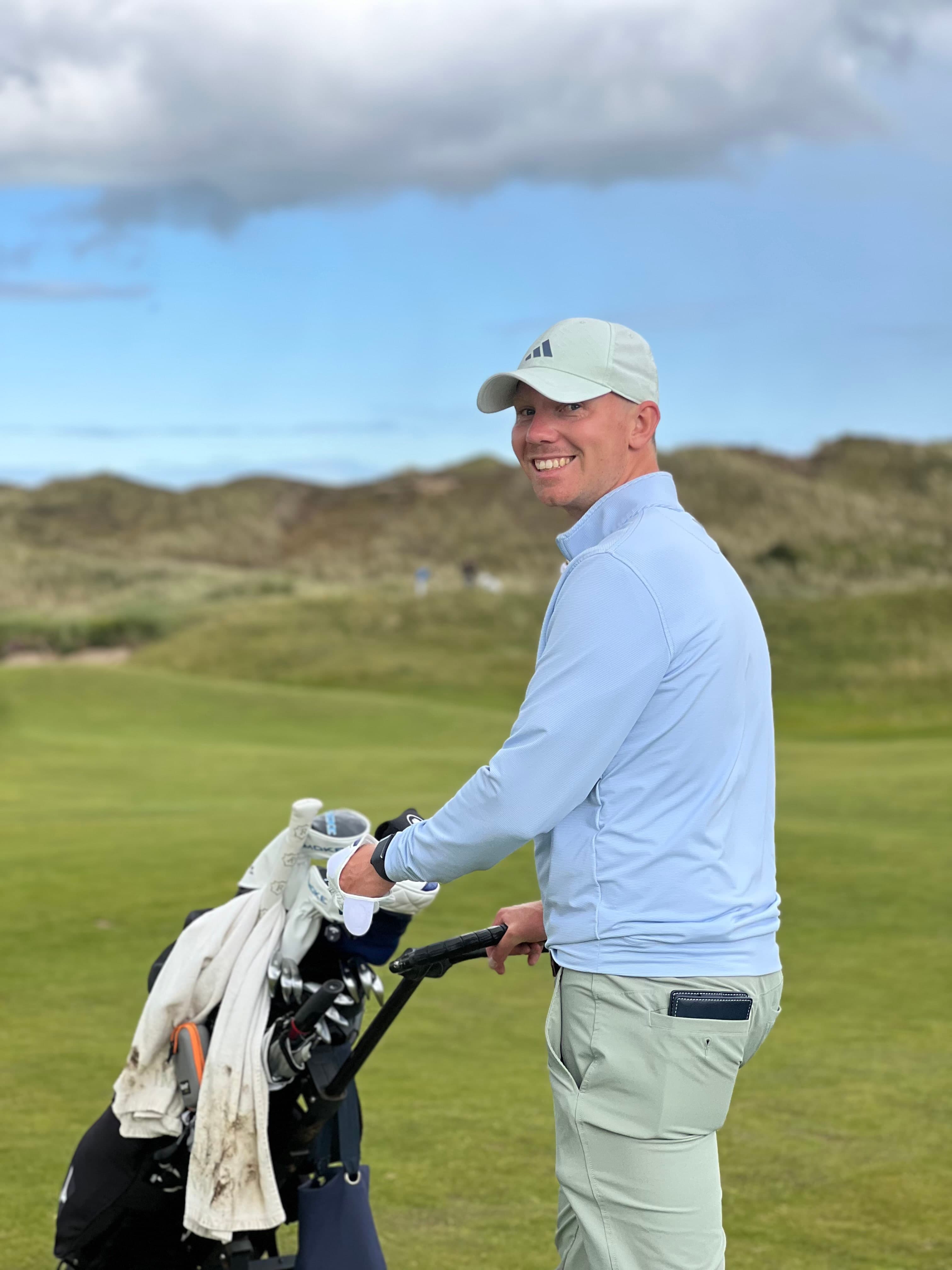 Martin Westerlund, medgrundare av Caddio och Golf Professional på golfbanan